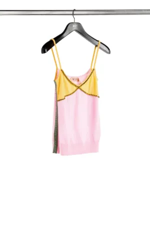colour-block virgin wool top