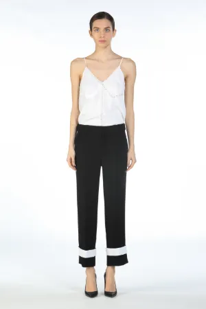 Contrast Cuff Tailored Trousers
