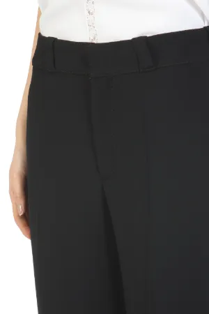 Contrast Cuff Tailored Trousers