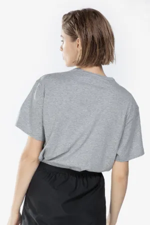 contrast logo print T-shirt