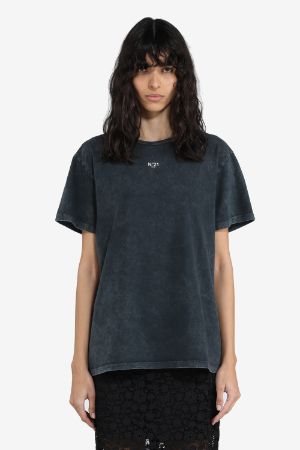 Cotton T Shirt in black N 21 Official Online Store