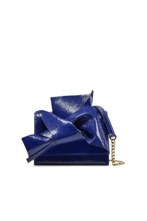 cracked-leather bow bag