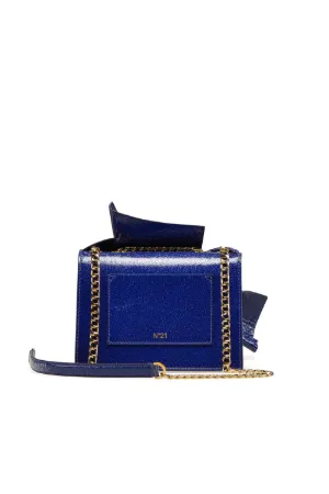 cracked-leather bow bag