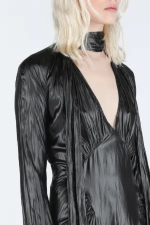 Crease-Effect Dress