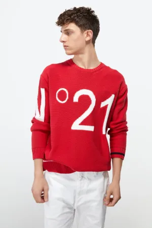 crew neck logo sweater