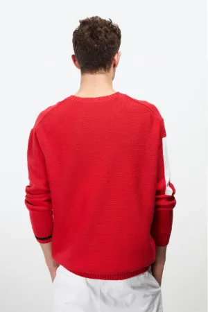 crew neck logo sweater