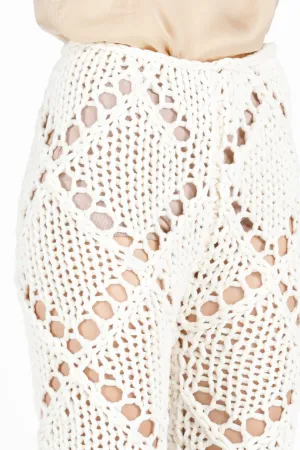 Crochet-Knit Trousers