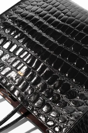 Crocodile-Effect Logo Shopper