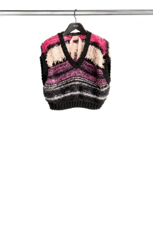 cropped chunky-knit sweater