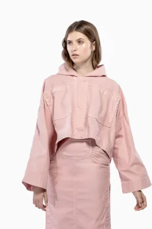 cropped hooded jacket