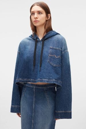 Cropped Hooded Sweatshirt