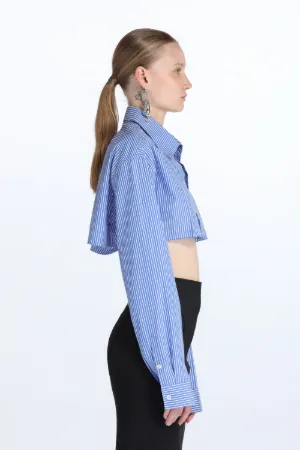 Cropped Pinstripe Shirt