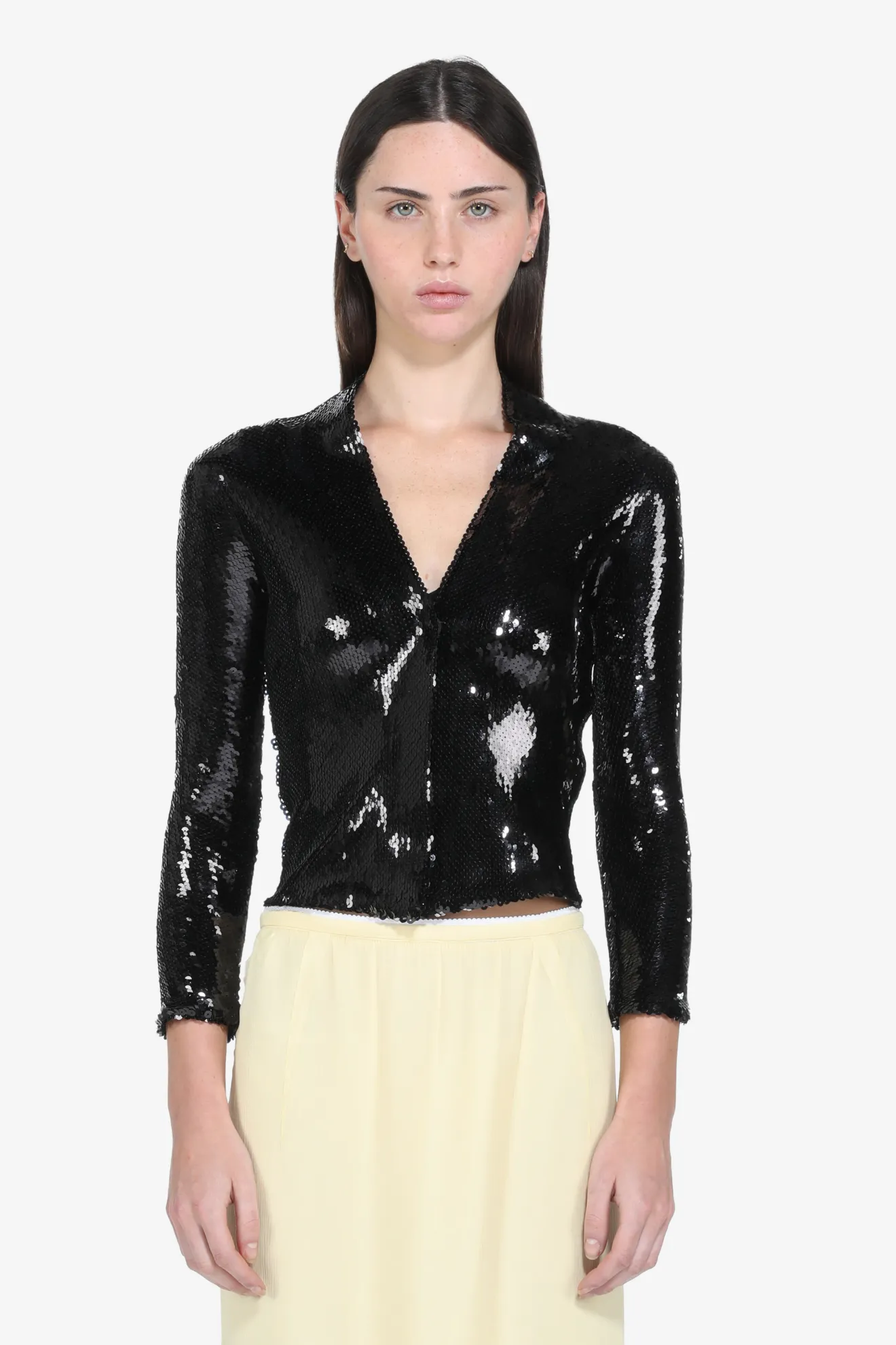 Cropped sequin cheap blazer