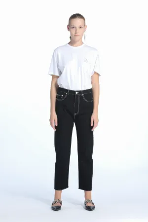 Cropped Straight-Leg Jeans