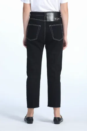 Cropped Straight-Leg Jeans
