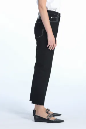 Cropped Straight-Leg Jeans