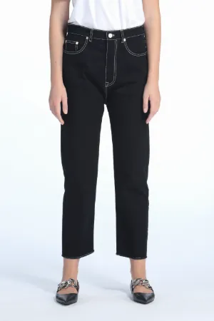 Cropped Straight-Leg Jeans