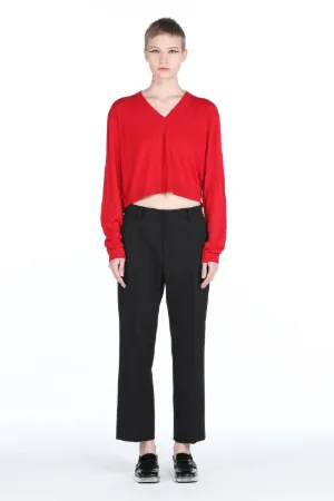 Cropped Straight-Leg Pants