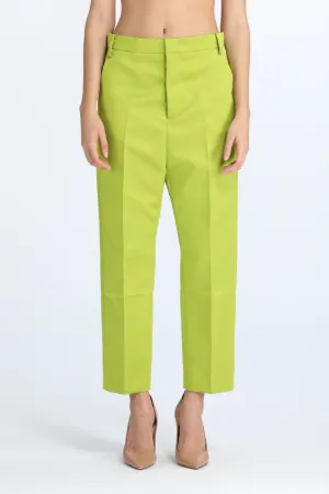 cropped straight-leg tailored trousers