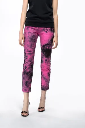 cropped tie dye pants