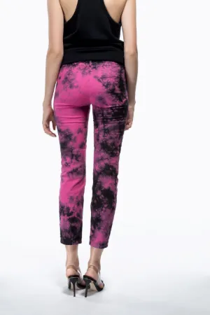 cropped tie dye pants