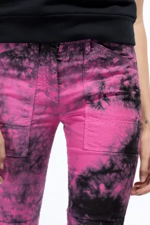 cropped tie dye pants