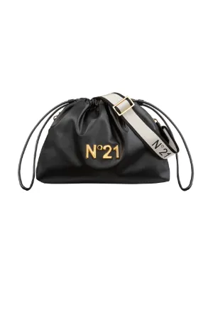 Crossbody Drawstring Logo Bag