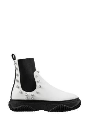 Crystal-Embellished Ankle Boots