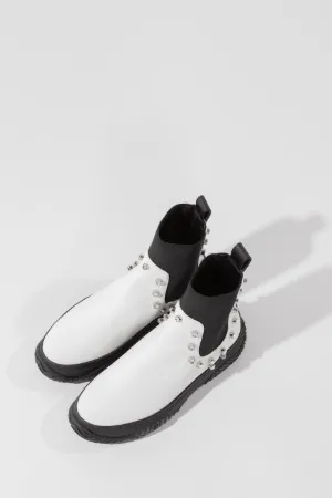 Crystal-Embellished Ankle Boots