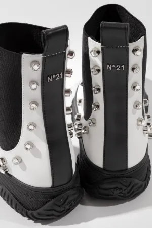 Crystal-Embellished Ankle Boots