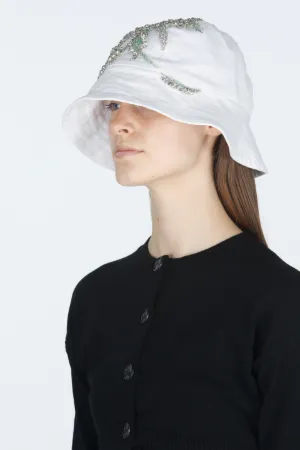 Crystal-Embellished Bucket Hat