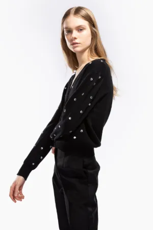 Crystal-Embellished Cardigan