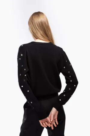 Crystal-Embellished Cardigan