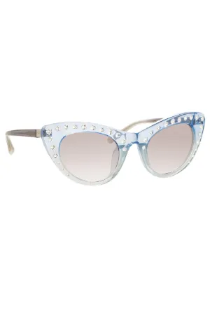 crystal-embellished cat eye sunglasses