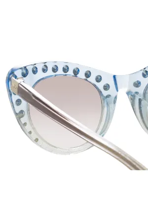 crystal-embellished cat eye sunglasses