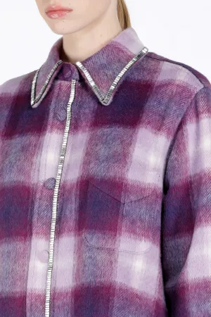 Crystal-Embellished Checked Shirt