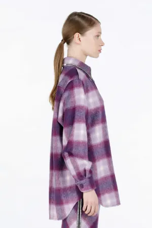 Crystal-Embellished Checked Shirt