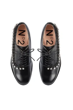 Crystal-Embellished Derby Shoes