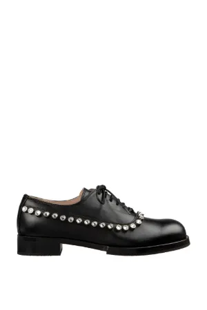 Crystal-Embellished Derby Shoes