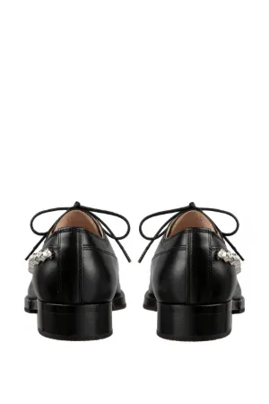Crystal-Embellished Derby Shoes