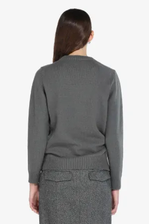 Crystal-Embellished Patch Sweater
