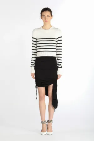 Crystal-Embellished Striped Sweater