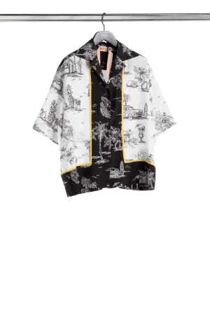 cuba-print bowling shirt
