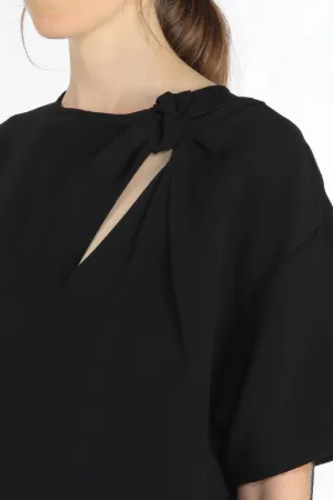 cut-out bow-embellished blouse