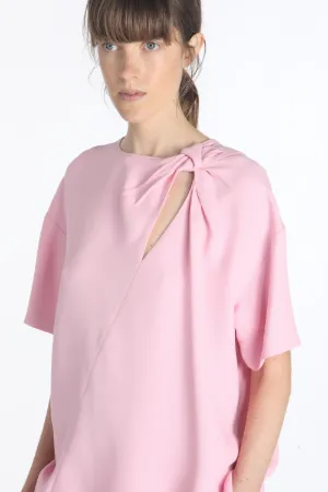 cut-out bow-embellished blouse