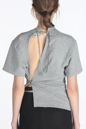 cut-out cotton T-shirt