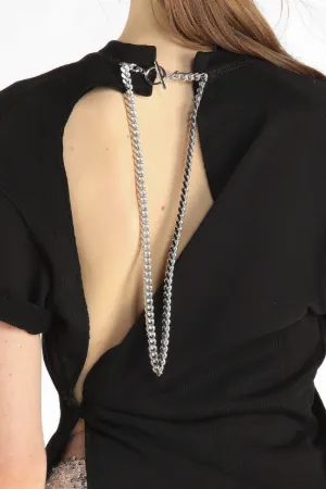 cut-out cotton T-shirt