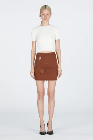 Cut-Out Panelled Mini Skirt