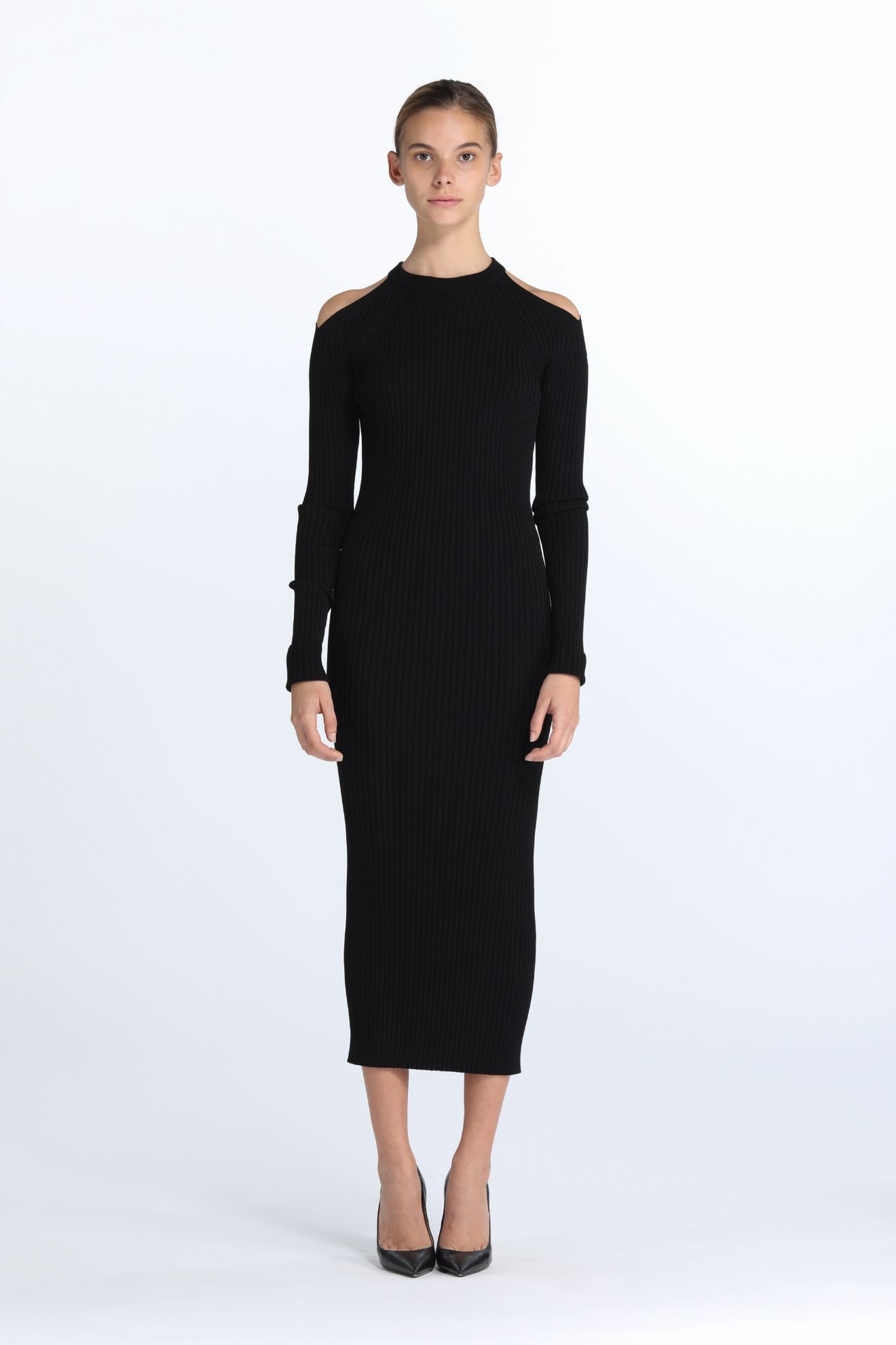 azirbuild Congratulations! Your Black Rib Knit Dress Is About To Stop