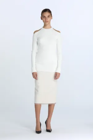 Cut-Out Ribbed-Knit Jumper